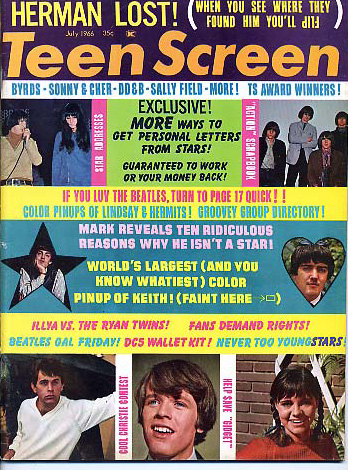 Teen Screen Magazine cover 1966