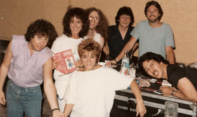 Sheri Malloy, Waddy Wachtel, Billy Joe Walker, David Malloy, George Hawkins, Rosanne Cash 1985