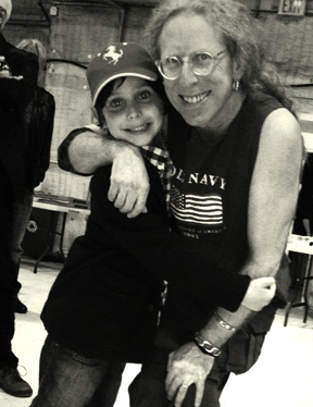 Waddy with his nephew Wolfie Wachtel - at a Stevie Nicks rehearsal 3/11/2011