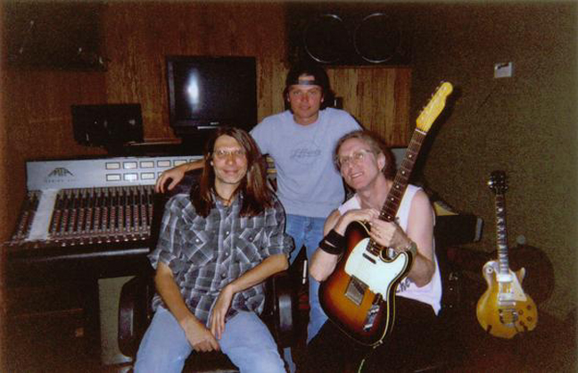 Pride Hutchinson, TJ McFarland, Waddy Wachtel at Radio Recorders 2005