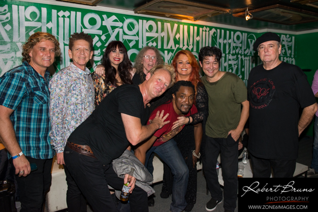 Darren Dowler, Blondie Chaplin, Ondrea Faillace, Waddy Wachtel, Wynonna Judd, Ron Dziubla, Keith Allison Front: Cactus Moser, Bernard Fowler