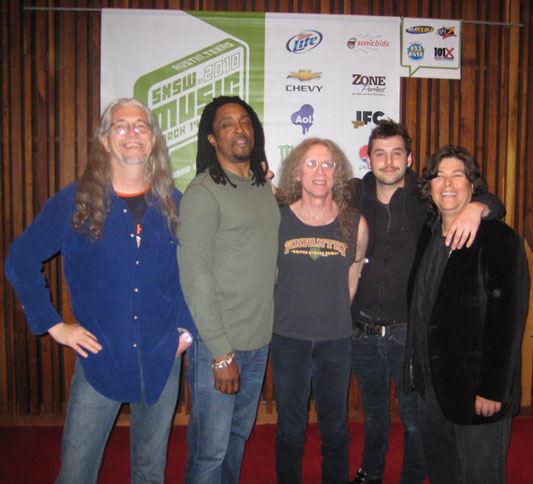 Phil Jones, Bernard Fowler, Waddy Wachtel, Robert Davis, Al Ortiz at SXSW, Austin, TX 3/20/10