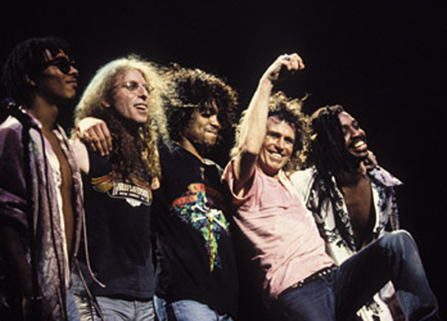 Ivan Neville, Waddy Wachtel, Charley Drayton, Keith Richards, Steve Jordan, Talk Is Cheap Tour 1988
Photo by:  Denis O'Regan