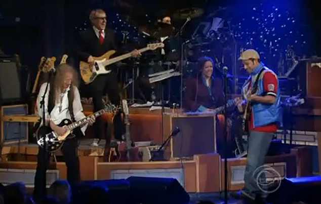 Waddy Wachtel, Will Lee, Anton Fig, Felicia Collins, Adam Sandler -  Late Night With David Letterman 2008