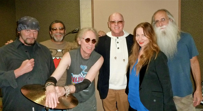 David Z, Lenny Castro, Waddy Wachtel, Russ Kunkel, Judith Owen, Leland Sklar - recording session