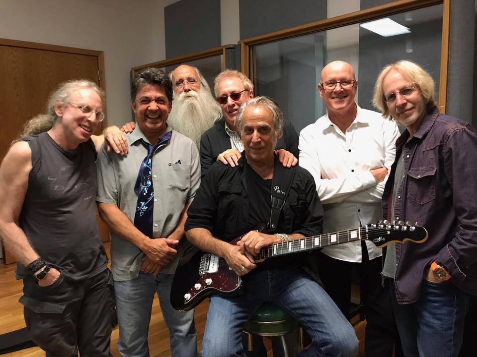 Waddy Wachtel, Niko Bolas, Leland Sklar, Fred Molin, Danny Kortchmar, Russ Kunkel, Steve Postell - in the studio recording