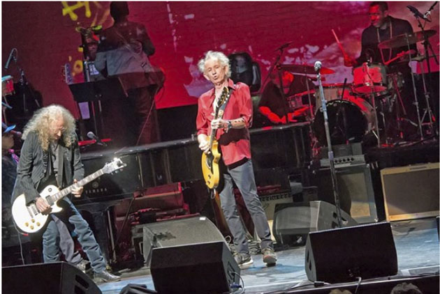 Waddy Wachtel, Keith Richards, Steve Jordan (photo by Arnie Goodman)