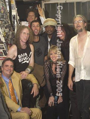 Terry Reid, Waddy Wachtel, Blondie Chaplin, Adam Sandler, Bernard Fowler, Stacy Michelle, Rick Rosas, Phil Jones
Backstage at the Joint
Photo courtesy of Jason Klein