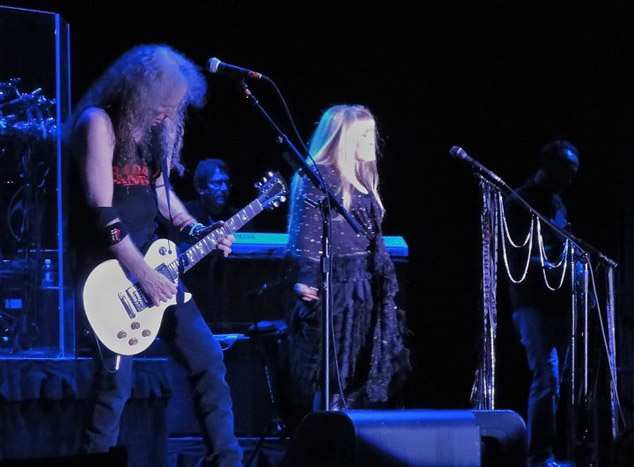 Waddy Wachtel, Ricky Peterson, Stevie Nicks, Carlos Rios 8/4/10 Santa Barbara -  August concerts (Photo by Kara Gordon)