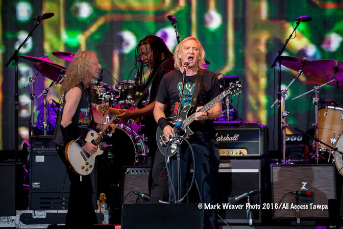 Waddy Wachtel, Larry Young, Joe Walsh 5/28/16 Tampa 2016 One Hell of a Night Tour (Photo by Mark Weaver)