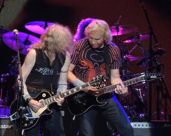 Waddy Wachtel, Joe Walsh 5/18/16 Chula Vista CA (Photo by Jim Sheehan)